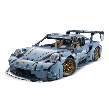 KIT DE BLOCOS DE MONTAR MACHINE PLAYER RÉPLICA PORSCHE 911 GT3 COM CONTROLE REMOTO 1/14 975 PEÇAS 66637